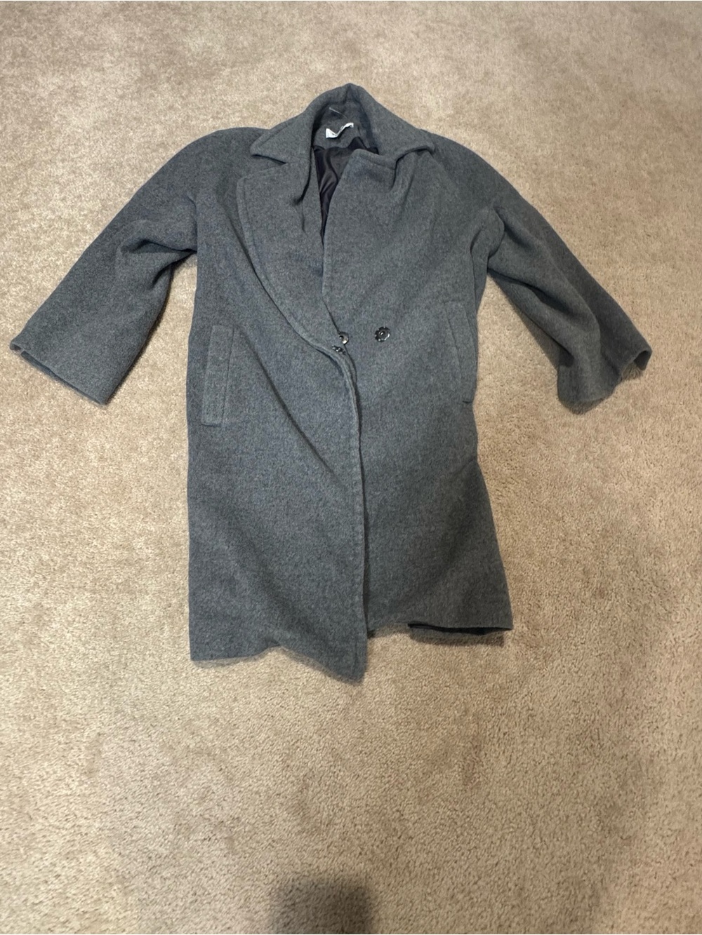 KAUFMANFRANCO Gray Wool Blend Tailored Coat